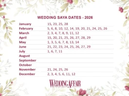Wedding Affair Releases the 2026 Saya Dates for Wedding Wedding Affair