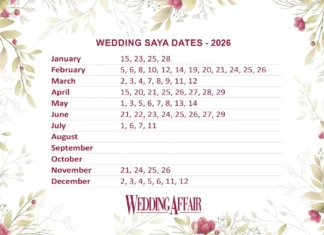 Wedding Affair Releases the 2026 Saya Dates for Wedding Wedding Affair