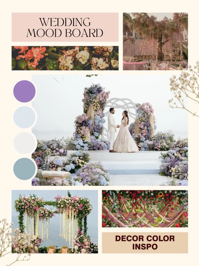 Pastel, Floral & Royal: Wedding Decor Mood Board Trends
